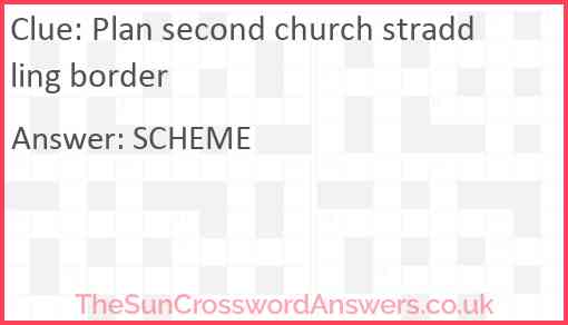 Plan second church straddling border Answer