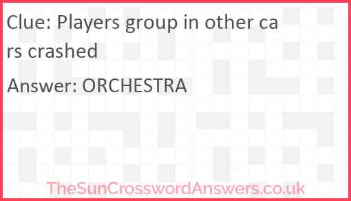 Players group in other cars crashed Answer