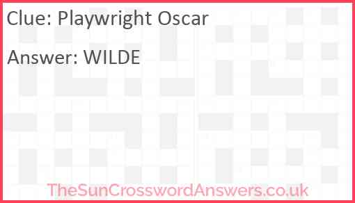 Playwright Oscar Answer