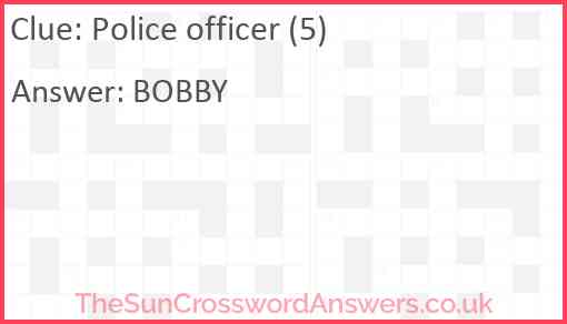 Police officer (5) Answer