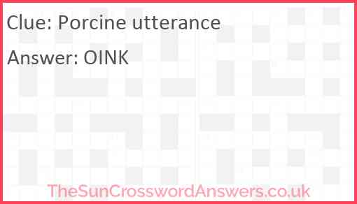 Porcine utterance Answer