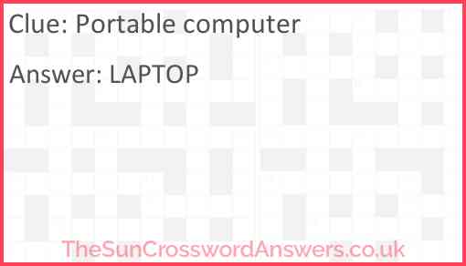 Portable computer Answer