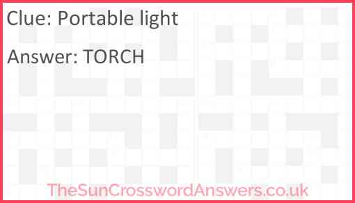 Portable light Answer