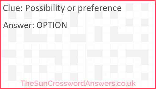 Possibility or preference Answer