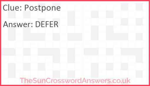 Postpone Answer