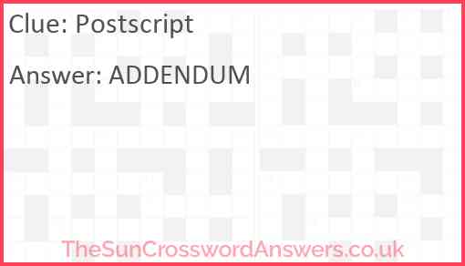 Postscript Answer