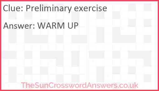 Preliminary exercise Answer