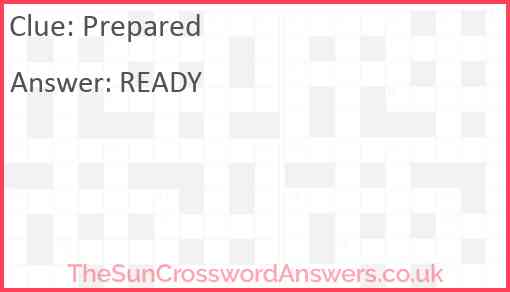 Prepared Answer