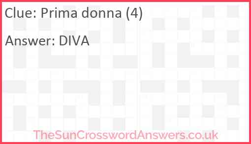 Prima donna (4) Answer