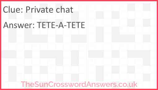 Private chat Answer