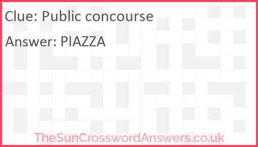 Public concourse Answer