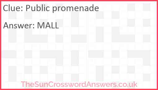 Public promenade Answer