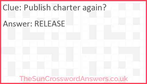 Publish charter again? Answer