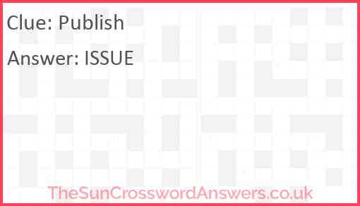 Publish Answer