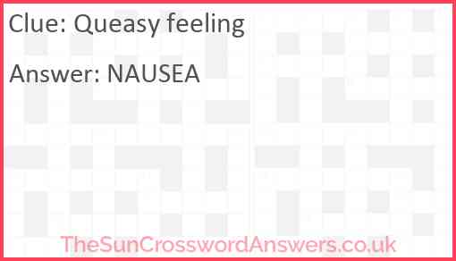 Queasy feeling Answer