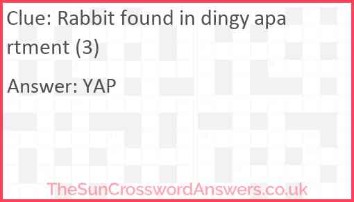 Rabbit found in dingy apartment (3) Answer
