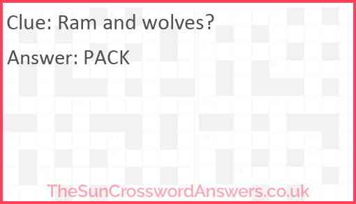 Ram and wolves? Answer