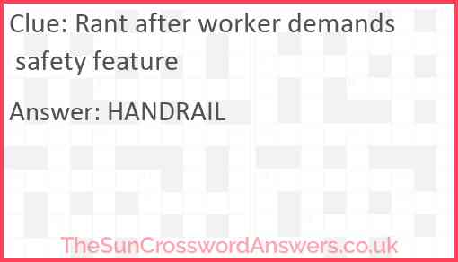 Rant after worker demands safety feature Answer