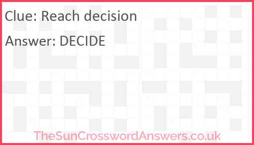 Reach decision Answer