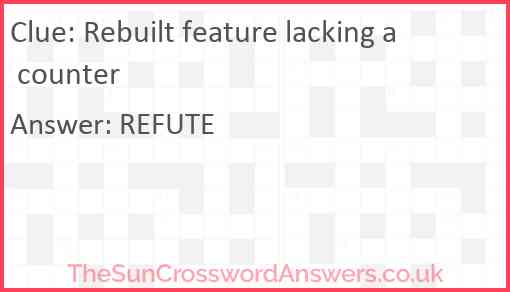 Rebuilt feature lacking a counter Answer