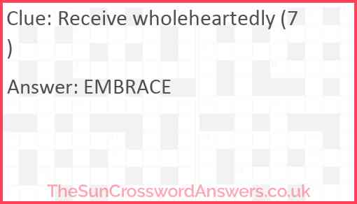 Receive wholeheartedly (7) Answer