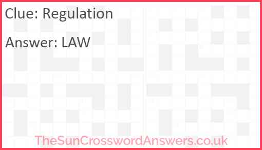 Regulation Answer