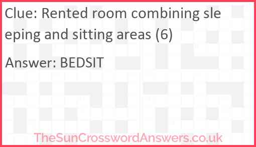 Rented room combining sleeping and sitting areas (6) Answer