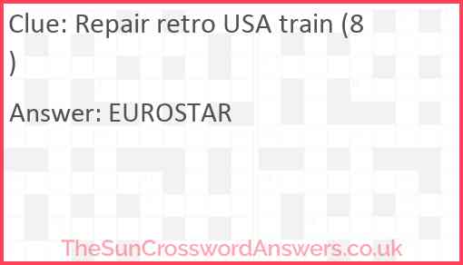 Repair retro USA train (8) Answer