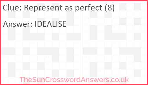 Represent as perfect (8) Answer