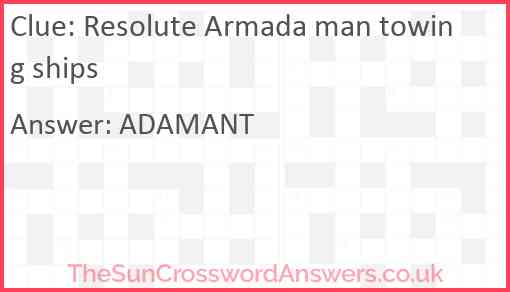 Resolute Armada man towing ships Answer