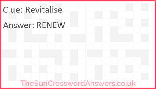 Revitalise Answer