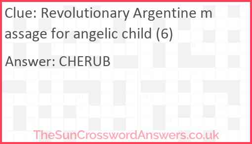 Revolutionary Argentine massage for angelic child (6) Answer