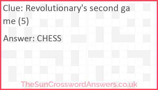 Revolutionary's second game (5) Answer
