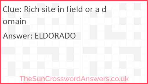 Rich site in field or a domain Answer