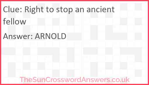 Right to stop an ancient fellow Answer