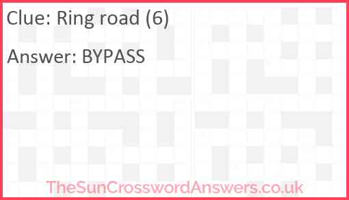 Ring road (6) Answer