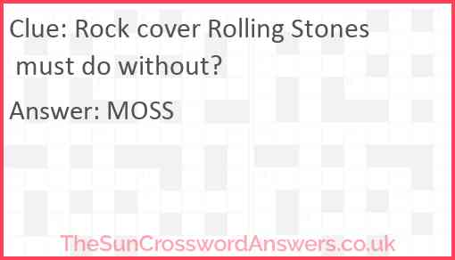 Rock cover Rolling Stones must do without? Answer