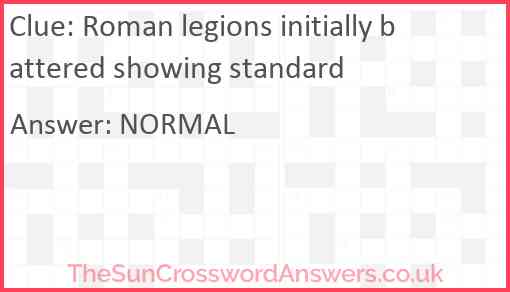 Roman legions initially battered showing standard Answer