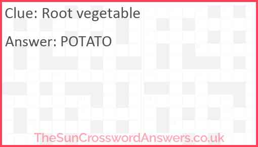 Root vegetable Answer