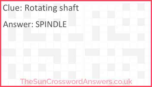 Rotating shaft Answer