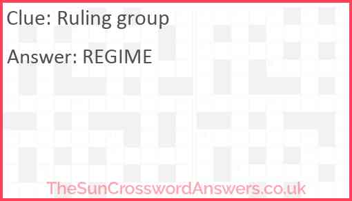 Ruling group Answer