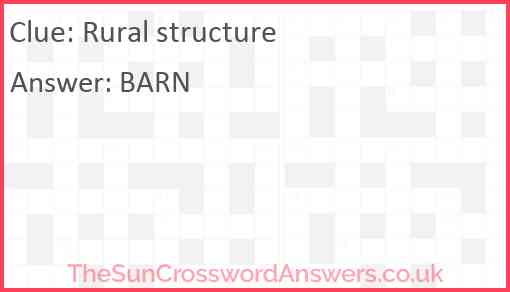 Rural structure Answer