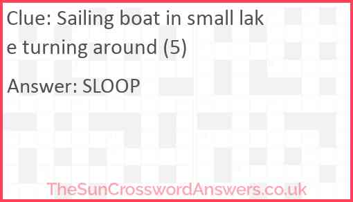 Sailing boat in small lake turning around (5) Answer