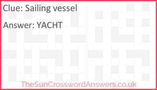 Sailing vessel Answer