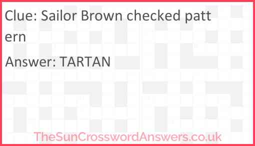 Sailor Brown checked pattern Answer