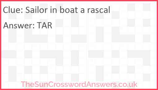 Sailor in boat a rascal Answer