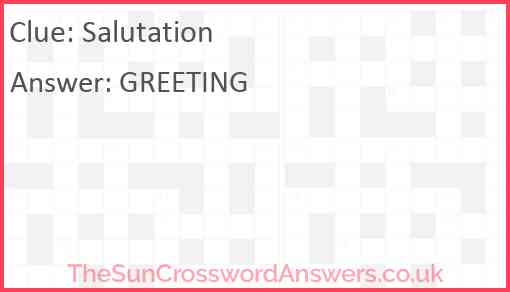 Salutation Answer