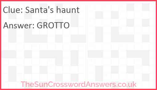 Santa's haunt Answer