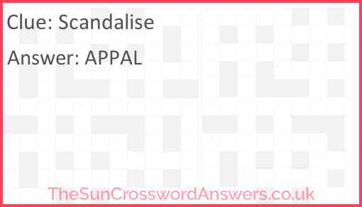 Scandalise Answer