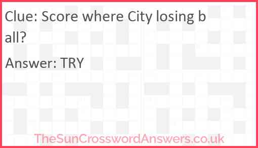 Score where City losing ball? Answer